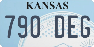 KS license plate 790DEG