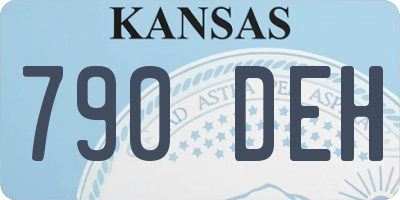 KS license plate 790DEH