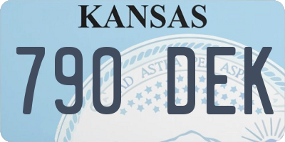 KS license plate 790DEK
