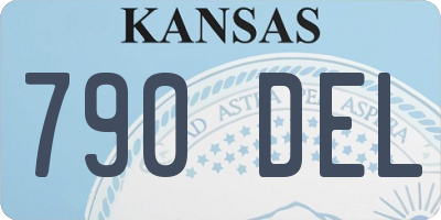 KS license plate 790DEL