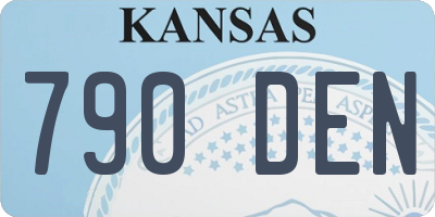 KS license plate 790DEN