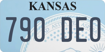 KS license plate 790DEO