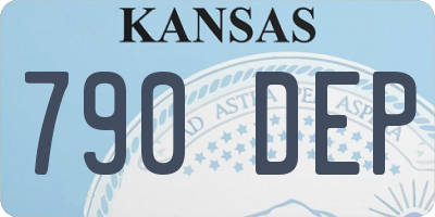 KS license plate 790DEP