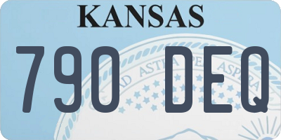 KS license plate 790DEQ