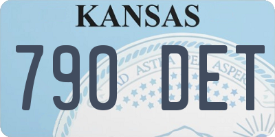 KS license plate 790DET