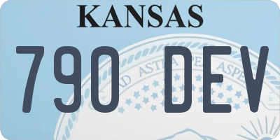 KS license plate 790DEV