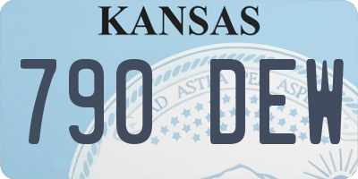 KS license plate 790DEW