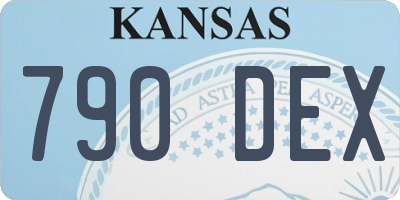 KS license plate 790DEX