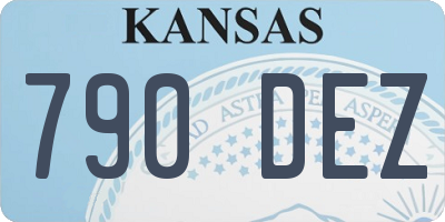 KS license plate 790DEZ
