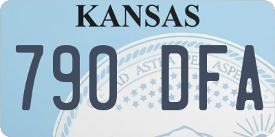 KS license plate 790DFA
