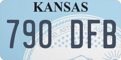 KS license plate 790DFB