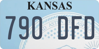 KS license plate 790DFD