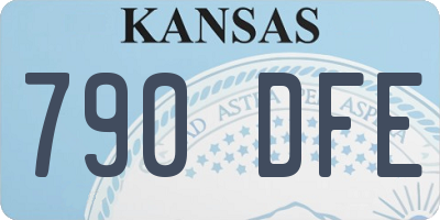 KS license plate 790DFE