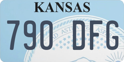 KS license plate 790DFG