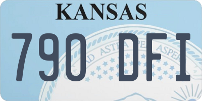 KS license plate 790DFI