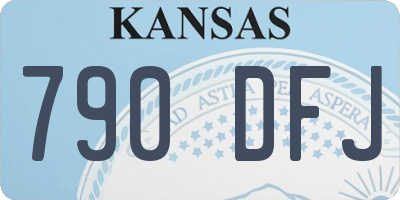 KS license plate 790DFJ