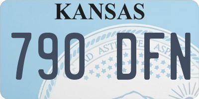 KS license plate 790DFN