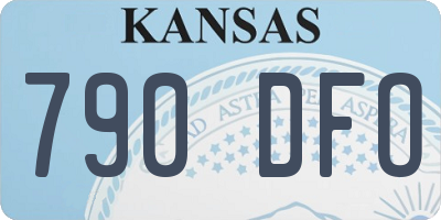 KS license plate 790DFO