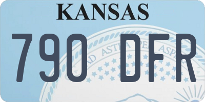 KS license plate 790DFR