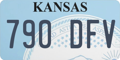 KS license plate 790DFV