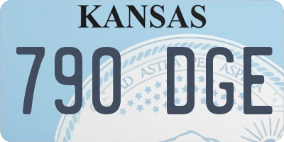 KS license plate 790DGE