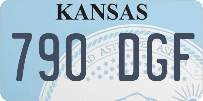 KS license plate 790DGF