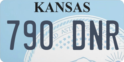 KS license plate 790DNR