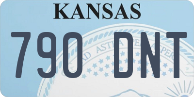 KS license plate 790DNT