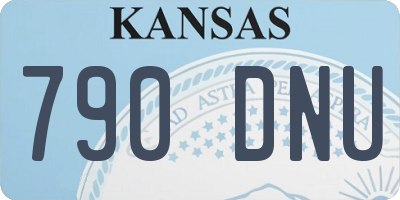KS license plate 790DNU