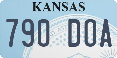 KS license plate 790DOA