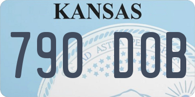 KS license plate 790DOB