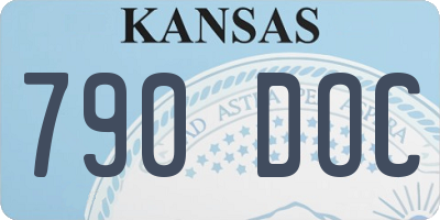 KS license plate 790DOC