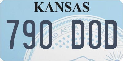 KS license plate 790DOD