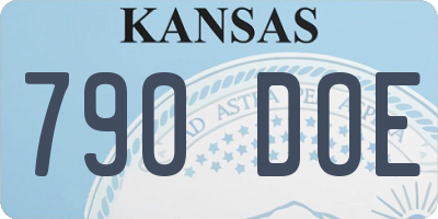 KS license plate 790DOE