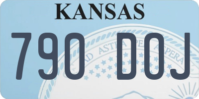 KS license plate 790DOJ