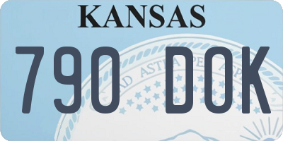 KS license plate 790DOK