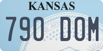 KS license plate 790DOM