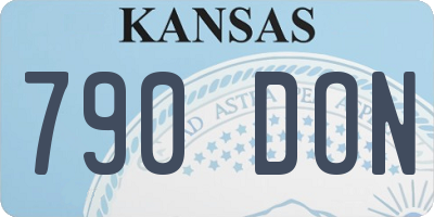 KS license plate 790DON