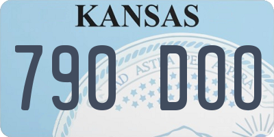 KS license plate 790DOO