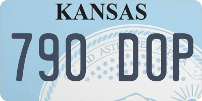 KS license plate 790DOP