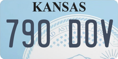 KS license plate 790DOV