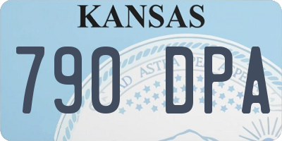 KS license plate 790DPA