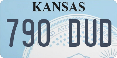 KS license plate 790DUD