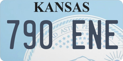 KS license plate 790ENE