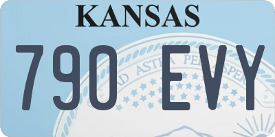 KS license plate 790EVY