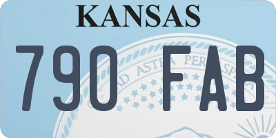KS license plate 790FAB