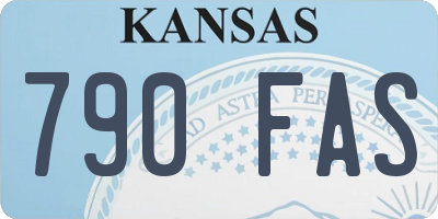KS license plate 790FAS