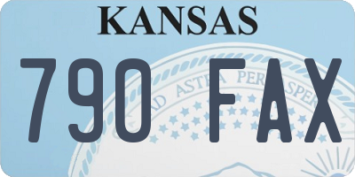 KS license plate 790FAX