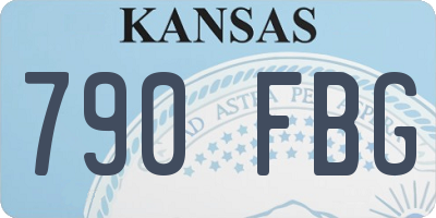 KS license plate 790FBG