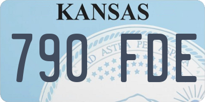 KS license plate 790FDE